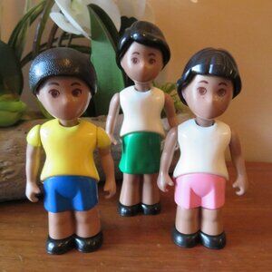 Little Tikes Dollhouse Figures African American Family of 3